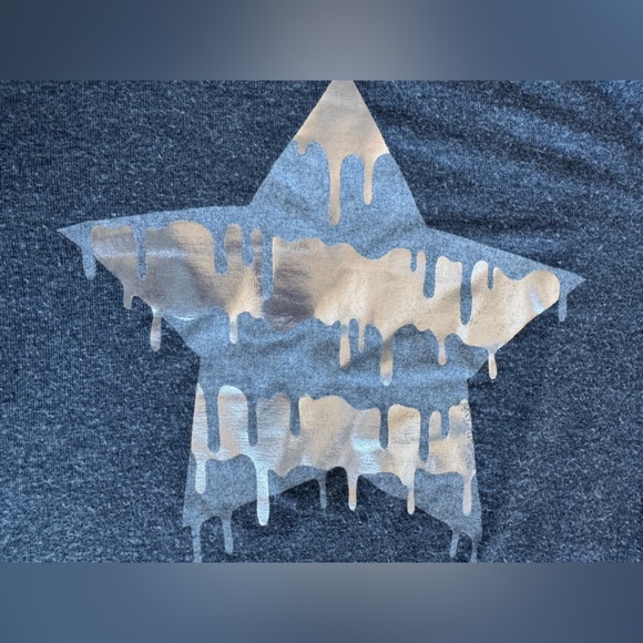 Lauren Moshi Everly dripping star graphic Women Small great gold silver indie - Picture 2 of 10